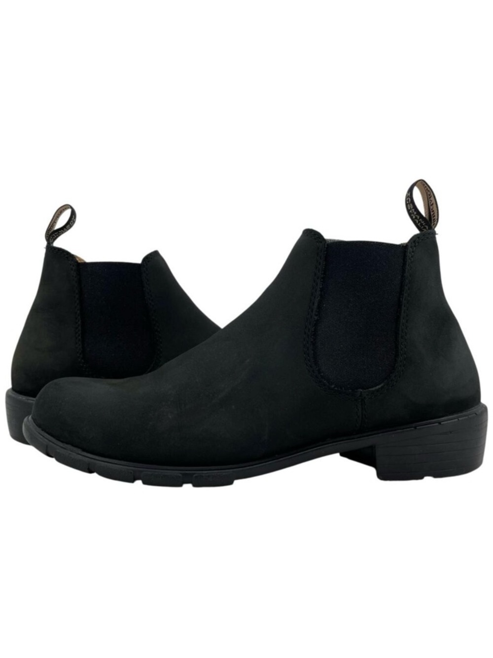 Blundstone Black Nubuck 1977 Low Cut Ankle Boots Dark Chelsea Booties Size 8.5